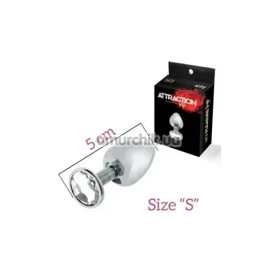 Plug anale acciaio inox 5 cm sex toy piccolo con gemma trasparente