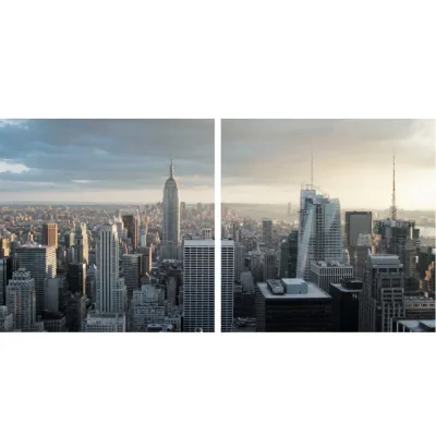 Adriani & Rossi Set 2 quadri Big Size 0924SB2 da 100x200 (2 pz 100x100) - Tela Canvas