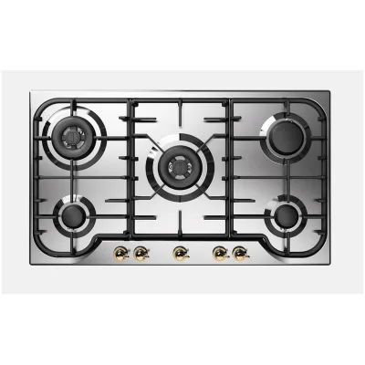 PRONTA CONSEGNA - Ilve Piano cottura gas Nostalgie HCB90CCN in acciaio inox/cromo da 86 cm