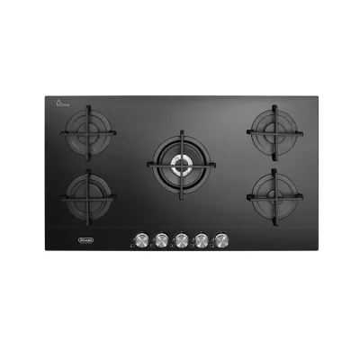 De Longhi Piano cottura a gas NSL 590 NC in vetroceramica nero da 90 cm