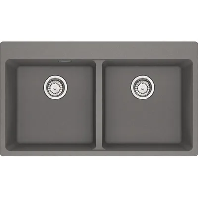 Franke: Lavello due vasche Vasche Sopratop Centro MRG 620-39-39 FTL 114.0666.364 finitura fragranite stone grey da 86x50 cm
