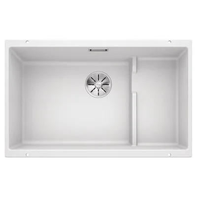 Blanco | Lavello una vasca con gocciolatoio dx integrato SUBLINE 700-U Level 1518393 finitura bianco da 73x46 cm - Sottotop