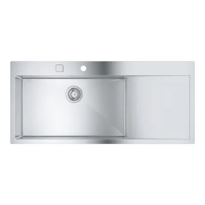 Grohe Lavello una vasca con gocciolatoio a destra 31581SD1 finitura acciaio inox da 116x52 cm