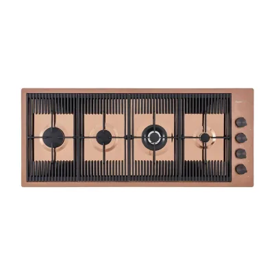 Foster Piano cottura a gas 7681 008 finitura acciaio PVD copper da 111 cm - IN PROMOZIONE FINO AL 30/06