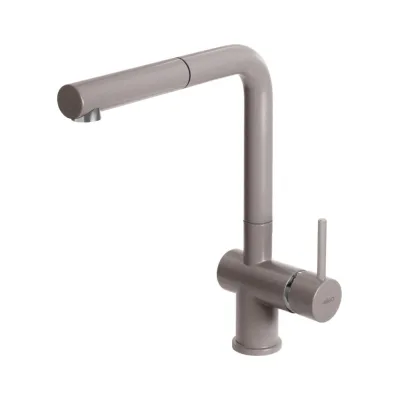Elleci Miscelatore monocomando con canna girevole e doccetta estraibile STREAM PLUS MGKSTP43 finitura G43 tortora
