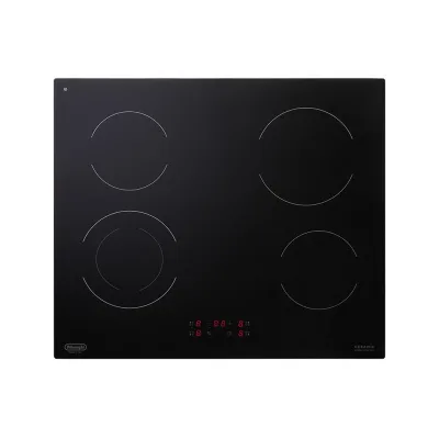 De Longhi Piano cottura a piastre radianti PVC 61 N in vetroceramica nero da 60 cm