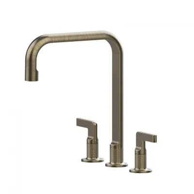 Gessi Miscelatore a 3 fori Inciso Collection 58701 713 finitura Antique Brass