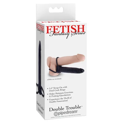 Strap On Pipedream Fetish Fantasy Double Trouble 14,4 cm Doppio Anello