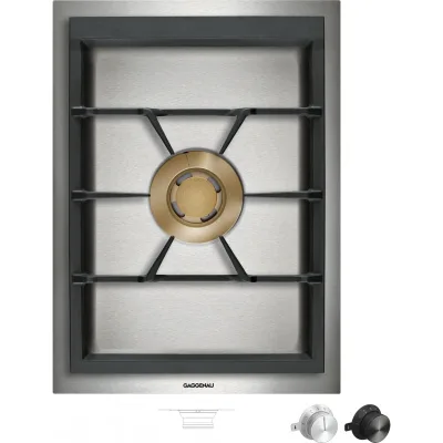 Gaggenau Piano cottura a gas VG415115F finitura acciaio da 38 cm