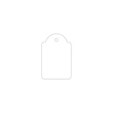 Confezione da 500 etichette Apli 28x43mm 00391 Foro preforato - Con filo di poliestere bianco - Colore bianco