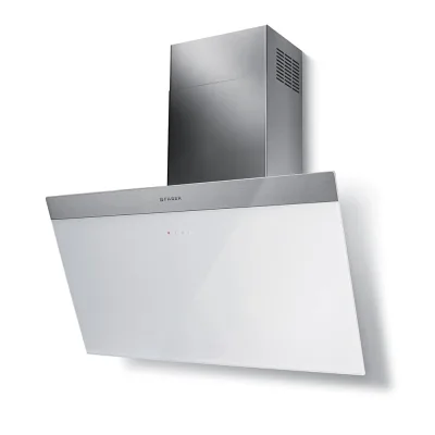 PRONTA CONSEGNA - Faber Cappa a parete DAISY + WH A80 330.0612.371 finitura vetro bianco da 80 cm