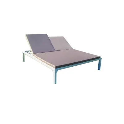 RD Italia Letto doppio ETTORE con struttura in alluminio da 206x172 cm - Con spalliera