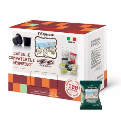 100 Capsule Gusto Decaffeinato Caffè Toda Gattopardo compatibili Nespresso