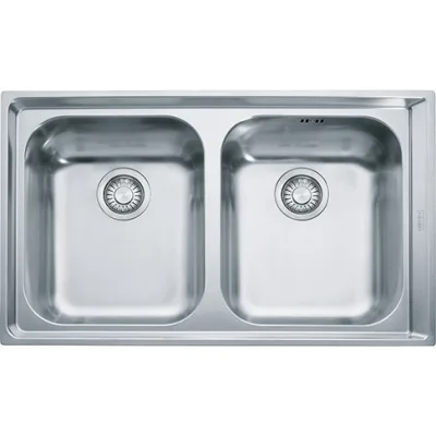 Franke: Lavello due vasche Neptune NEX 620 101.0040.733 finitura inox satinato da 86x51 cm