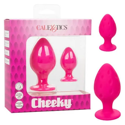 Plug anali set 2 testurizzati Cheeky rosa silicone stimolatori small e large