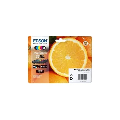 MULTIPACK 5 CARTUCCE ORIGINALE EPSON C13T33574011 NERO NERO FOTO CIANO MAGENTA GIALLO