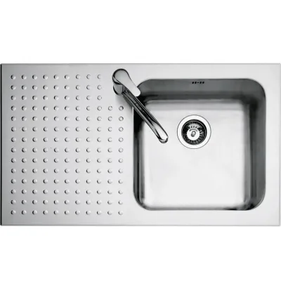 Barazza Lavello una vasca con gocciolatoio sx 1IS9060/1S finitura inox satinato da 86x50 cm - PROMOZIONE ATTIVA FINO AL 19/10