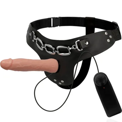 Strap-On Vibrante Harness Attraction George Deluxe 19 cm Realistico Regolabile Multivelocità