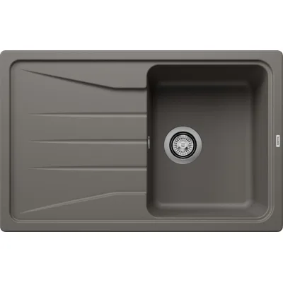 Blanco Lavello una vasca con gocciolatoio SONA 45 S 1527332 finitura grigio vulcano da 78x50 cm - Sopratop