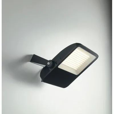 Proiettore LED nero in alluminio 100w 12000lm 6500k ip65 31,5x27,2x6cm