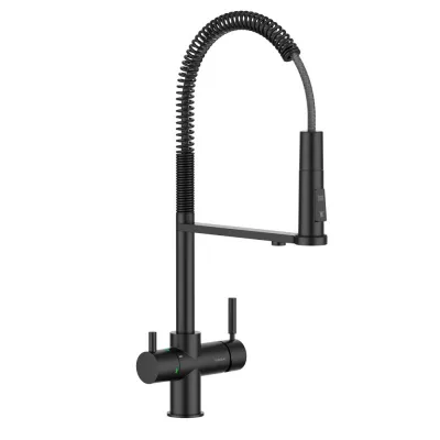 ProAcqua Miscelatore doppio comando a 5 vie OMIN 1801054 finitura nero opaco - con set depuratore