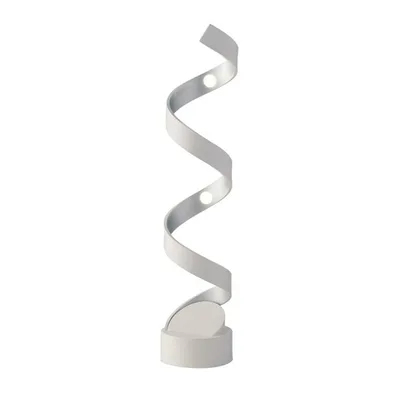 Lume LED bianco a spirale in alluminio, 12W, Luce calda, 14.5x66cm
