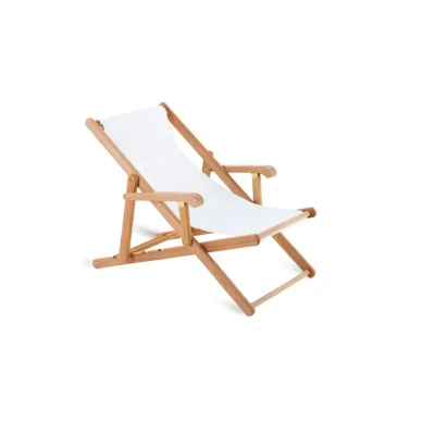 Unopiù Sdraio pieghevole CLIO in legno teak e telo in cotone - IN PROMOZIONE FINO AL 6/07
