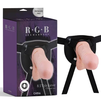 R.G.B Sex Harness Kyle Korver Strap-On Realistico 21,6 cm Flesh