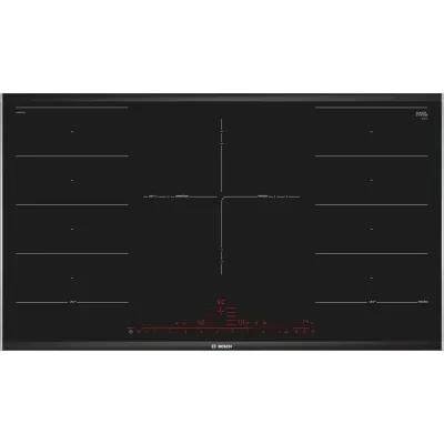 Bosch Piano cottura a induzione EXxtra PXV975DC1E in vetroceramica nero da 90 cm - Serie 8