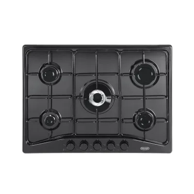 De Longhi Piano cottura a gas FFN 57 ASV finitura nero da 68 cm