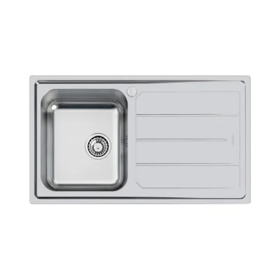Foster Lavello una vasca con gocciolatoio a destra 5186 062 finitura acciaio inox da 86x50 cm
