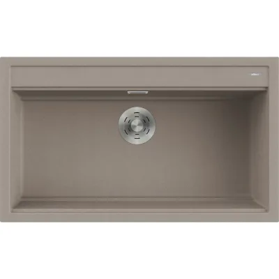 Elleci Lavello una vasca BEST 360 LGB36043 finitura composito G40 nero da 86x51 cm