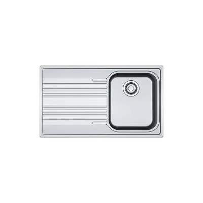 Franke: Lavello una vasca con gocciolatoio a sinistra Smart SRX 611-86 101.0356.801 finitura inox satinato da 86x50 cm