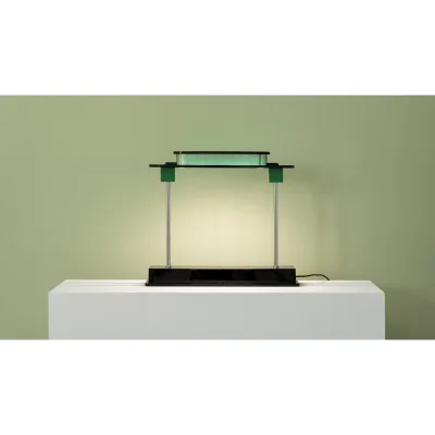 Artemide Lampada da tavolo Pausania finitura verde/alluminio