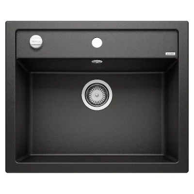 PRONTA CONSEGNA - Blanco | Lavello una vasca DALAGO 6 1525873 finitura nero da 61.5x51 cm - Sopratop