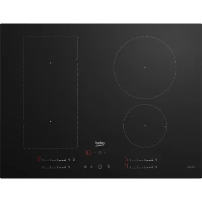 PRONTA CONSEGNA - Beko Piano cottura a induzione HII74700UF in vetro nero da 70 cm