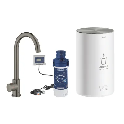 Grohe Miscelatore e boiler taglia M Red Mono 30085AL1 finitura grafite spazzolato