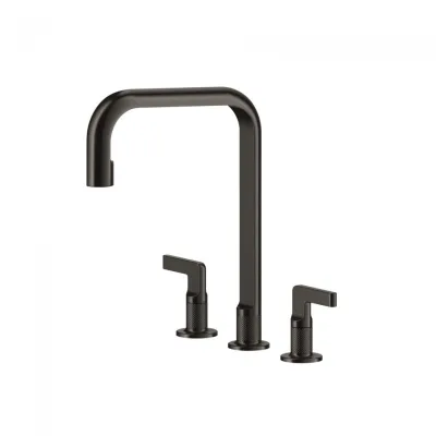 Gessi Miscelatore a 3 fori Inciso Collection 58701 707 finitura Black Metal Brushed