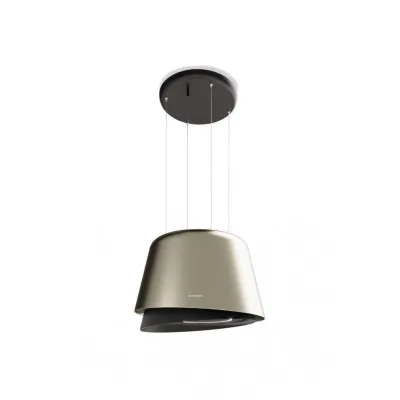 Faber Cappa a isola sospesa BELLE GOLD/WARM DG MATT KL 345.0541.066 finitura gold e grigio scuro caldo opaco da Ø70 cm