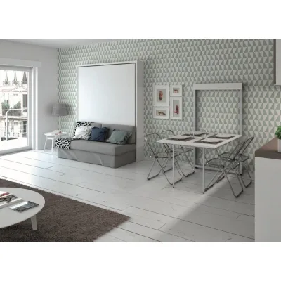 SmartBeds Tavolo basculante BATA S con piano in melaminico da 70x127 cm