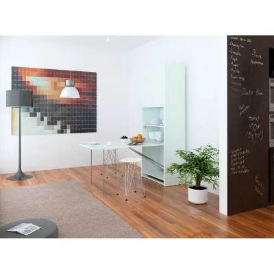 SmartBeds Mobile credenza MIA con due mensole tavolo basculante da 79 cm