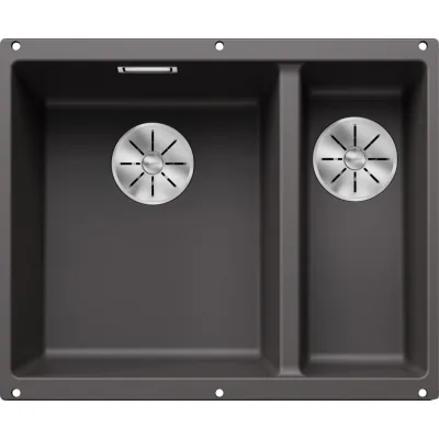 Blanco Lavello una vasca SX con vaschetta SUBLINE 340/160-U 1518956 finitura grigio roccia da 55.5x46 cm - Sottotop