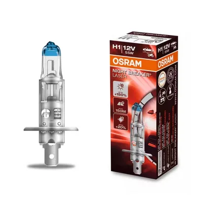 Osram Lampada alogene 64150NL NIGHT BREAKER LASER H1 55W 12V P14.5s Box 1 pz