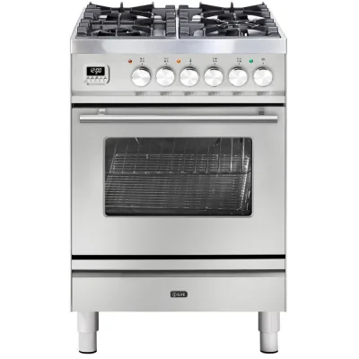 Ilve Cucina P06W Professional Plus P06DWE3 piano cottura 4 fuochi con dual da 60 cm - IN PROMOZIONE FINO AL 6/07
