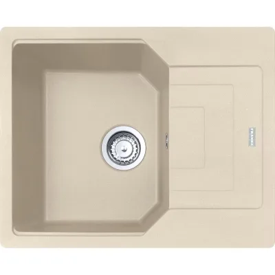 Franke: Lavello una vasca con gocciolatoio Urban Incasso UBG 611-62 114.0686.741 finitura fragranite avena da 62x50 cm