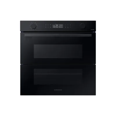 Samsung: Forno multifunzione Dual Cook con doppia porta NV7B4540VBK finitura vetro nero da 60 cm