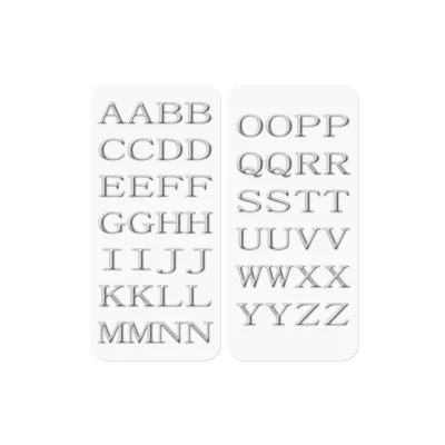 CELLY 3D STICKERS LETTERS SILVER STICKERLETTER02