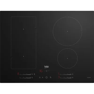 Beko Piano cottura a induzione HII74700UF in vetro nero da 70 cm