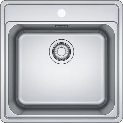 PRONTA CONSEGNA - Franke: Lavello una vasca Bell Incasso BCX 610-51 101.0693.351 finitura inox satinato da 51x51 cm