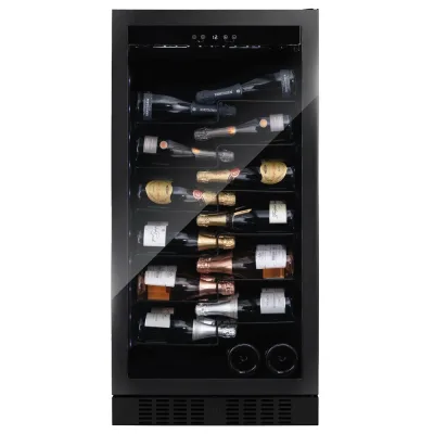 Dunavox Cantina vino a incasso o libera installazione SERA-70 DX-70.258B finitura full glass nero da 60 cm